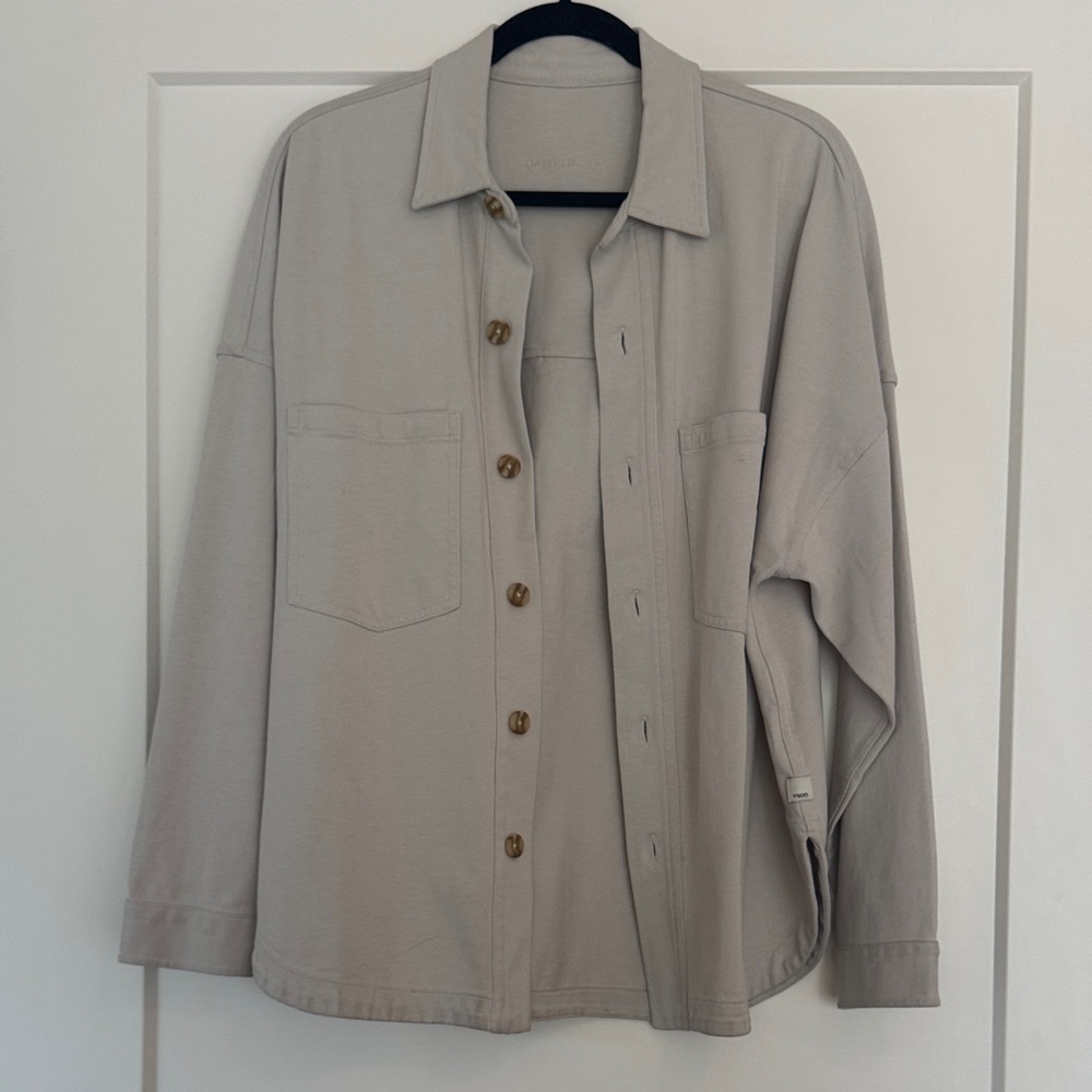 VUORI McKenzie button up shirt jacket - cream medium